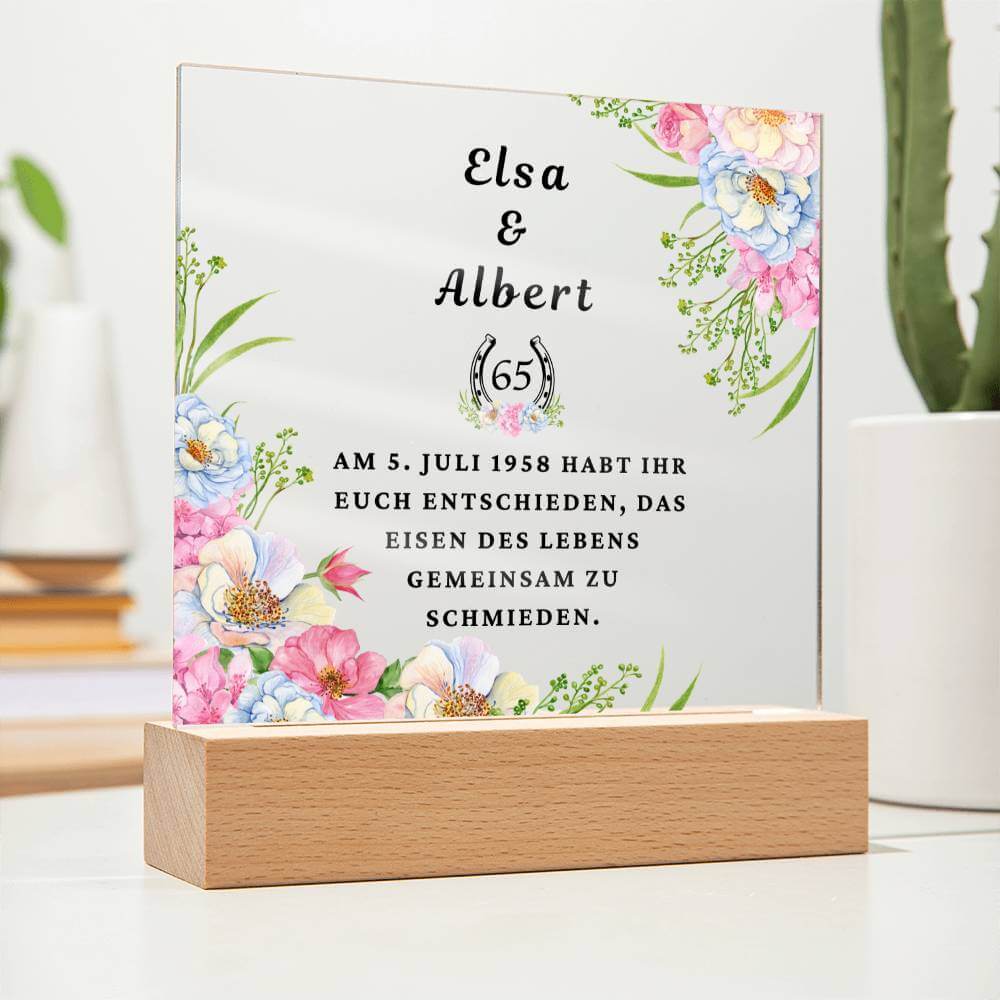 Geschenk zur Eisernen Hochzeit (65 Jahre) – NADARO
