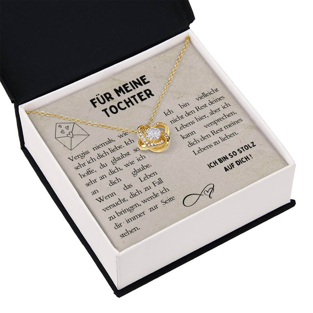 Kette mit Spruch in Geschenkbox verpackt für deine Tochter/ Geschenkidee für Tochter/Karte für Tochter/ Halskette für Tochter/Geburtstag