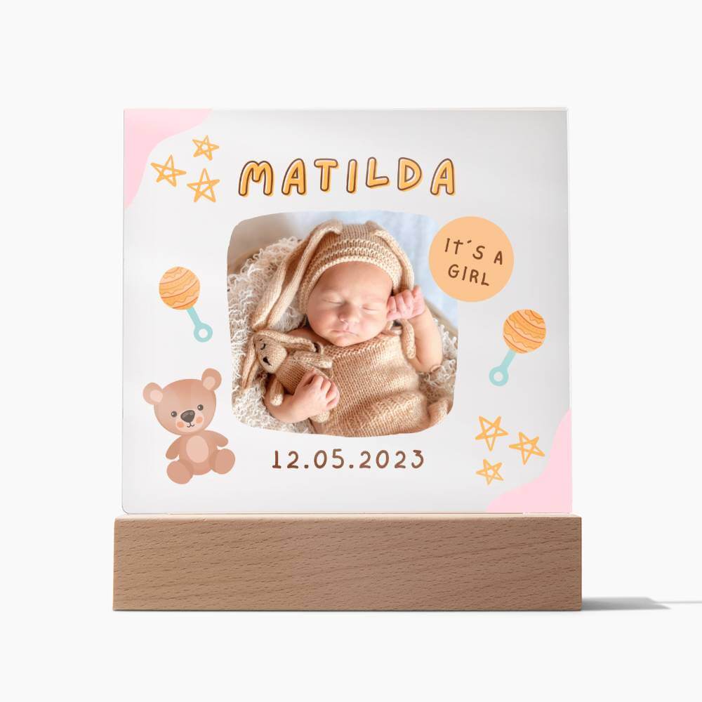 Lampe mit Foto deines Kindes - Leuchtet in 7 Farben