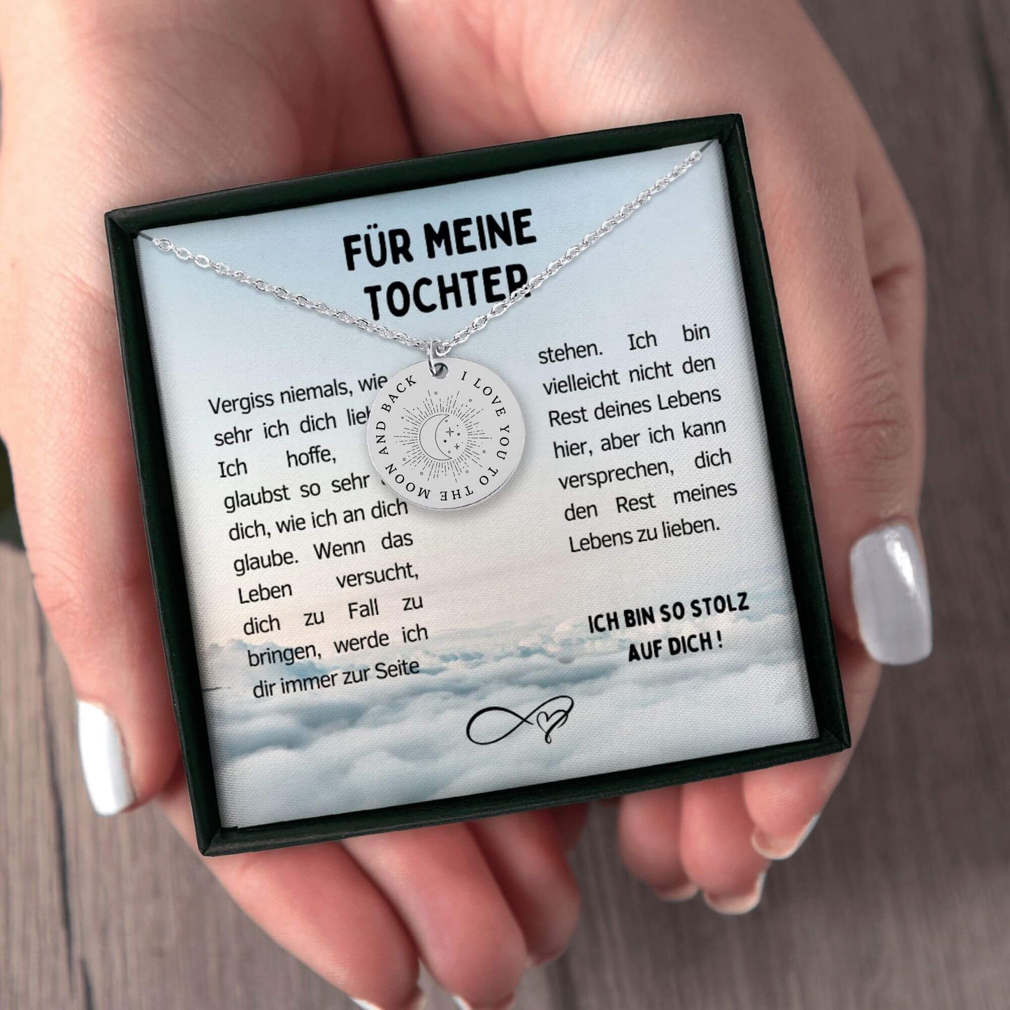 I love you to the moon Halskette