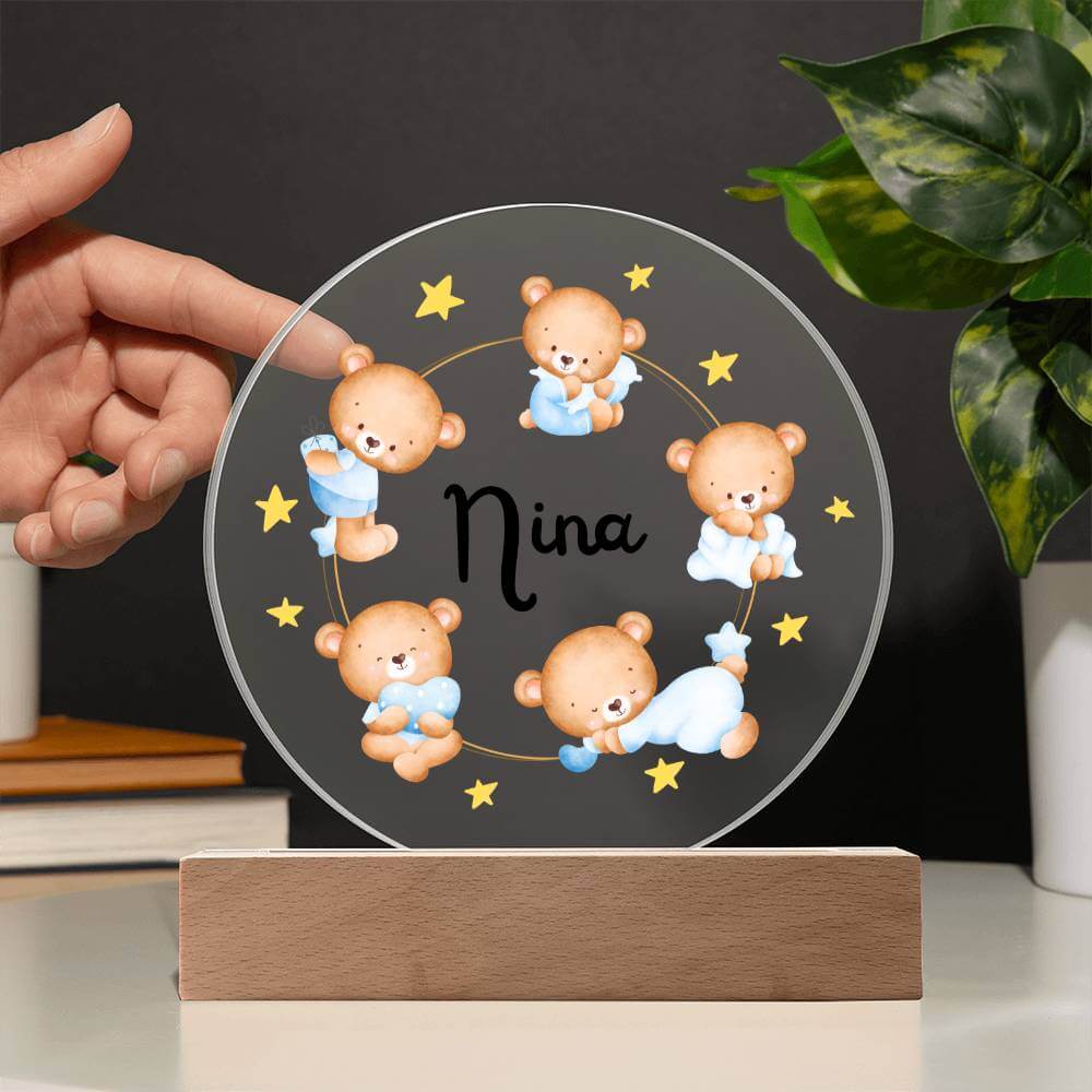 Beruhigendes Nachtlicht für Kinder mit Name personalisiert
