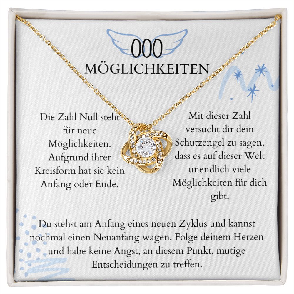 Engelszahl 000 - Kette mit Botschaft deiner Engel