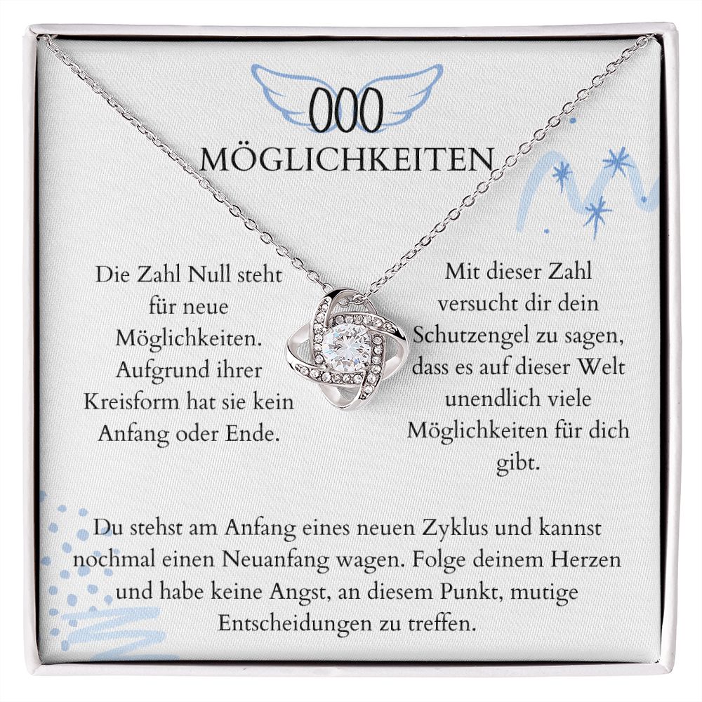 Engelszahl 000 - Kette mit Botschaft deiner Engel