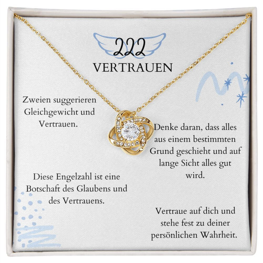 Engelszahl 222 - Kette mit Botschaft deiner Engel