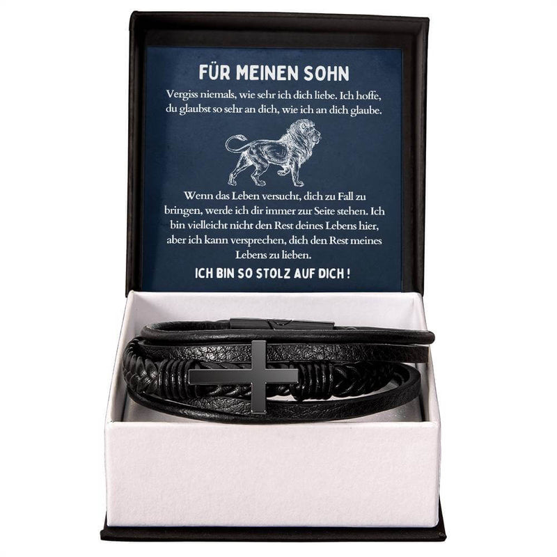 Armband für deinen Sohn mit Karte und Geschenkbox,Armband Geschenk,Geburtstagsgeschenk Sohn, Personalisiertes Geschenk Sohn,Geschenkkarte