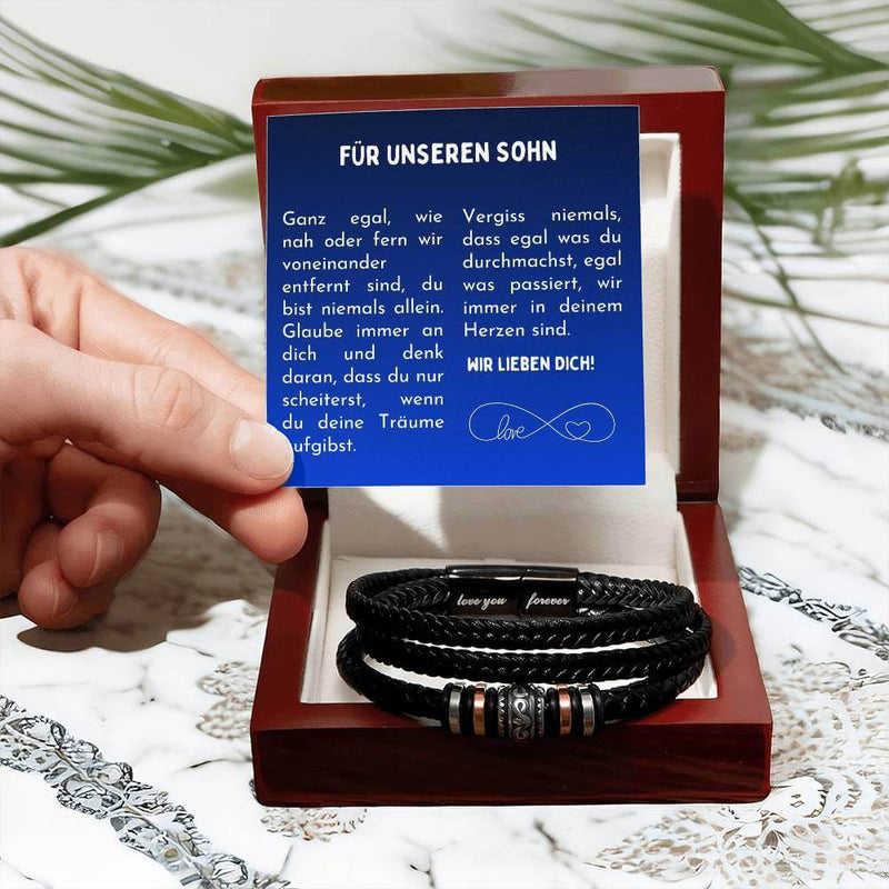 Geschenkset für deinen Sohn mit Armband, Karte und Geschenkbox