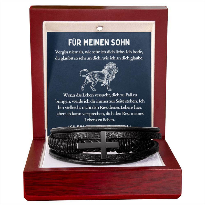 Armband für deinen Sohn mit Karte und Geschenkbox,Armband Geschenk,Geburtstagsgeschenk Sohn, Personalisiertes Geschenk Sohn,Geschenkkarte