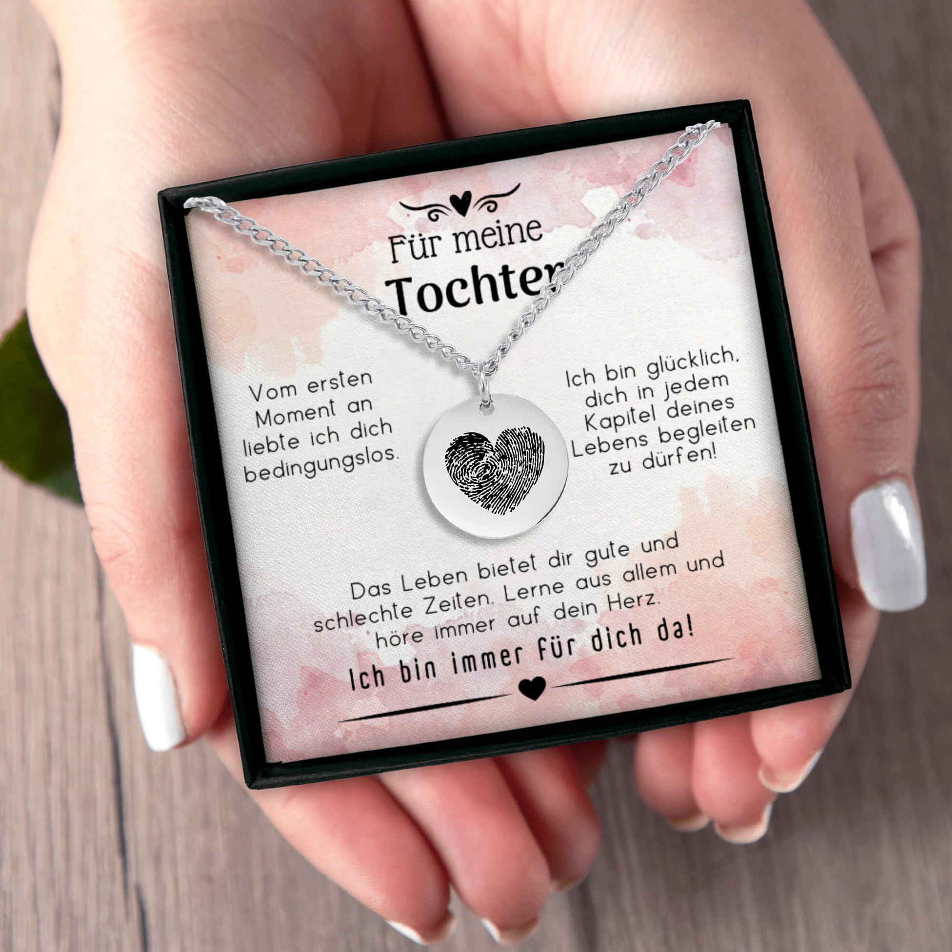 Geschenk für Tochter, Halskette für Tochter, Mutter Tochter Schmuck, Tochter Geschenkidee, personalisierte Halskette, gravierte Kette, Schmuck mit Botschaft, Geschenk mit Gravur, Tochter Geburtstag Geschenk, Mutter Tochter Geschenk