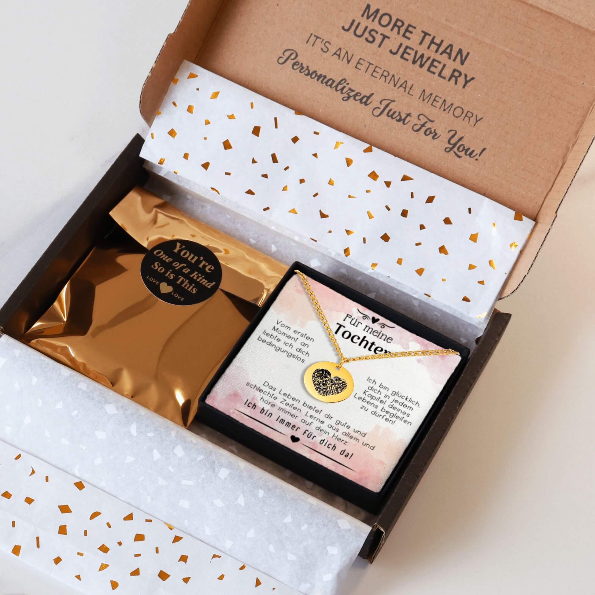 Geschenk für Tochter, Halskette für Tochter, Mutter Tochter Schmuck, Tochter Geschenkidee, personalisierte Halskette, gravierte Kette, Schmuck mit Botschaft, Geschenk mit Gravur, Tochter Geburtstag Geschenk, Mutter Tochter Geschenk
