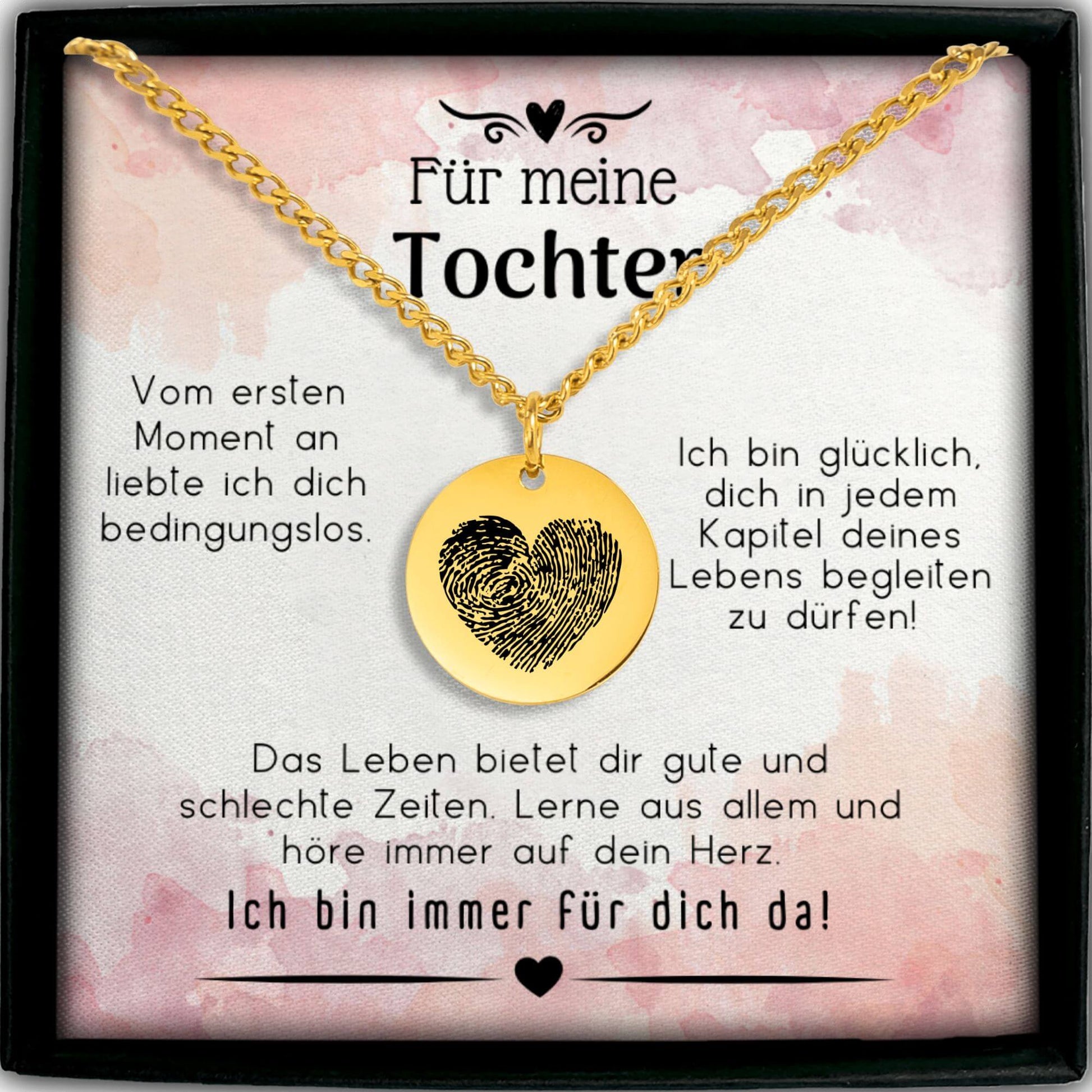 Geschenk für Tochter, Halskette für Tochter, Mutter Tochter Schmuck, Tochter Geschenkidee, personalisierte Halskette, gravierte Kette, Schmuck mit Botschaft, Geschenk mit Gravur, Tochter Geburtstag Geschenk, Mutter Tochter Geschenk
