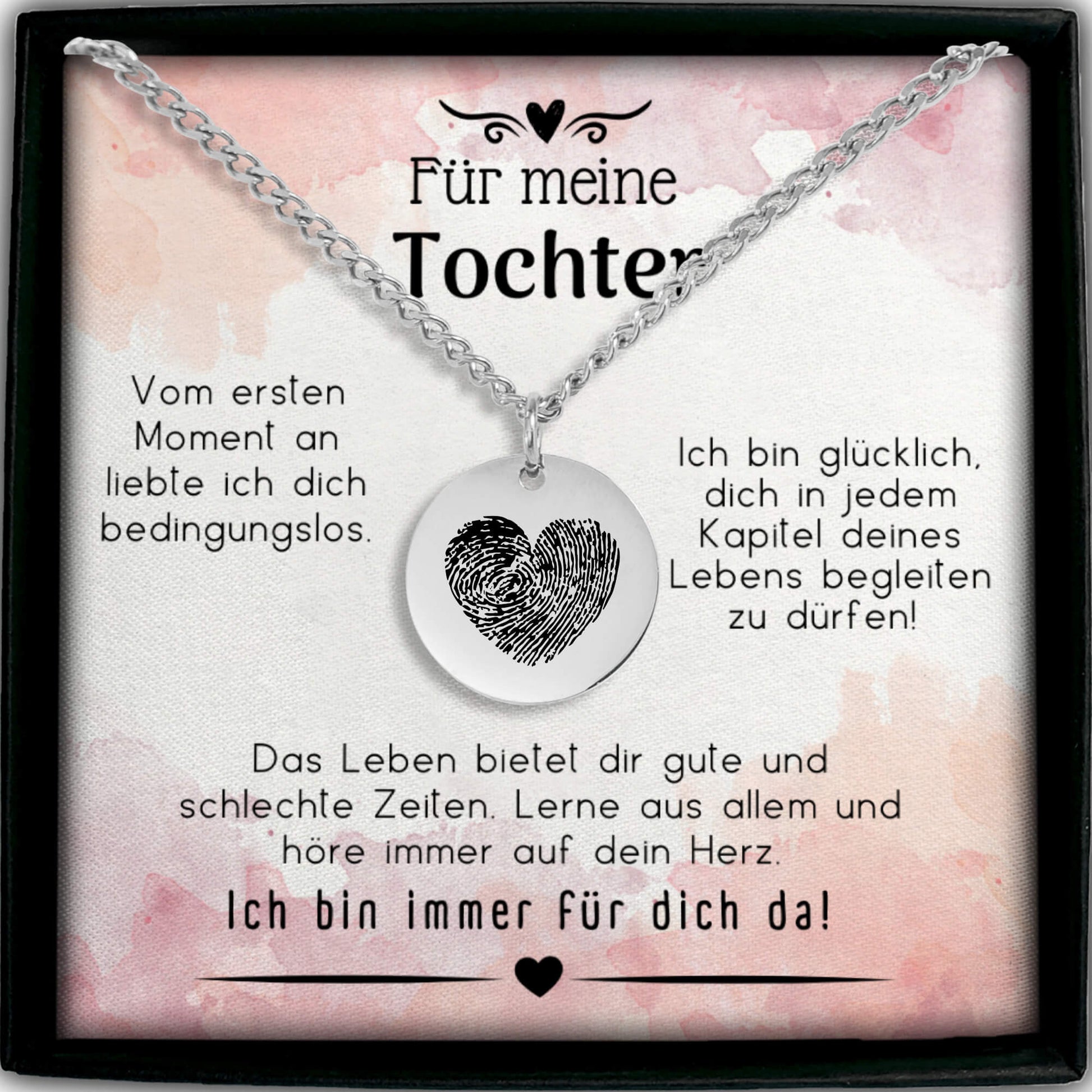 Geschenk für Tochter, Halskette für Tochter, Mutter Tochter Schmuck, Tochter Geschenkidee, personalisierte Halskette, gravierte Kette, Schmuck mit Botschaft, Geschenk mit Gravur, Tochter Geburtstag Geschenk, Mutter Tochter Geschenk,