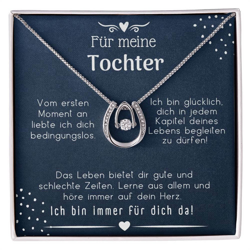 Glückskette Tochter,Persönliches Geschenk für Tochter, Geschenk Tochter 18,personalisiertes Geschenk von Mama, Geschenk Auslandsjahr,Tochter