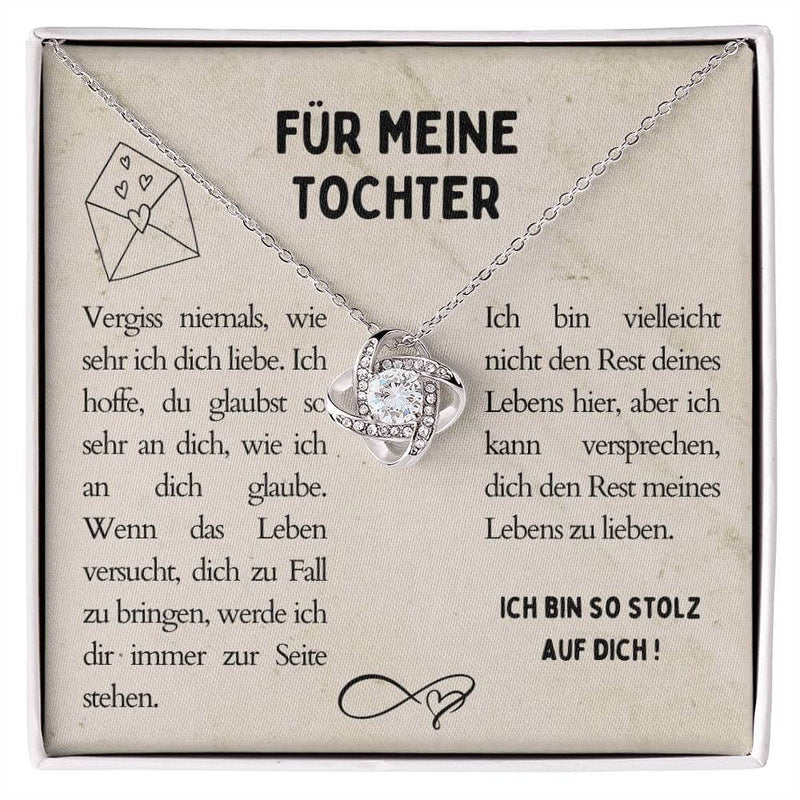 Kette mit Spruch in Geschenkbox verpackt für deine Tochter/ Geschenkidee für Tochter/Karte für Tochter/ Halskette für Tochter/Geburtstag