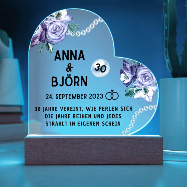 Personalisiertes Geschenk zur Perlenhochzeit💕