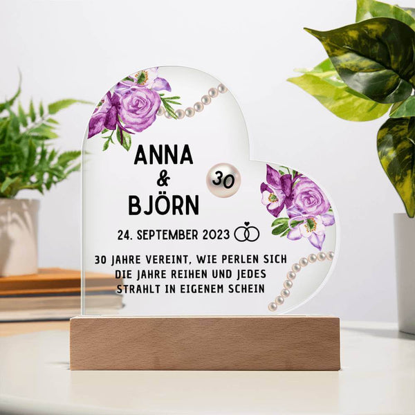 Personalisiertes Geschenk zur Perlenhochzeit💕