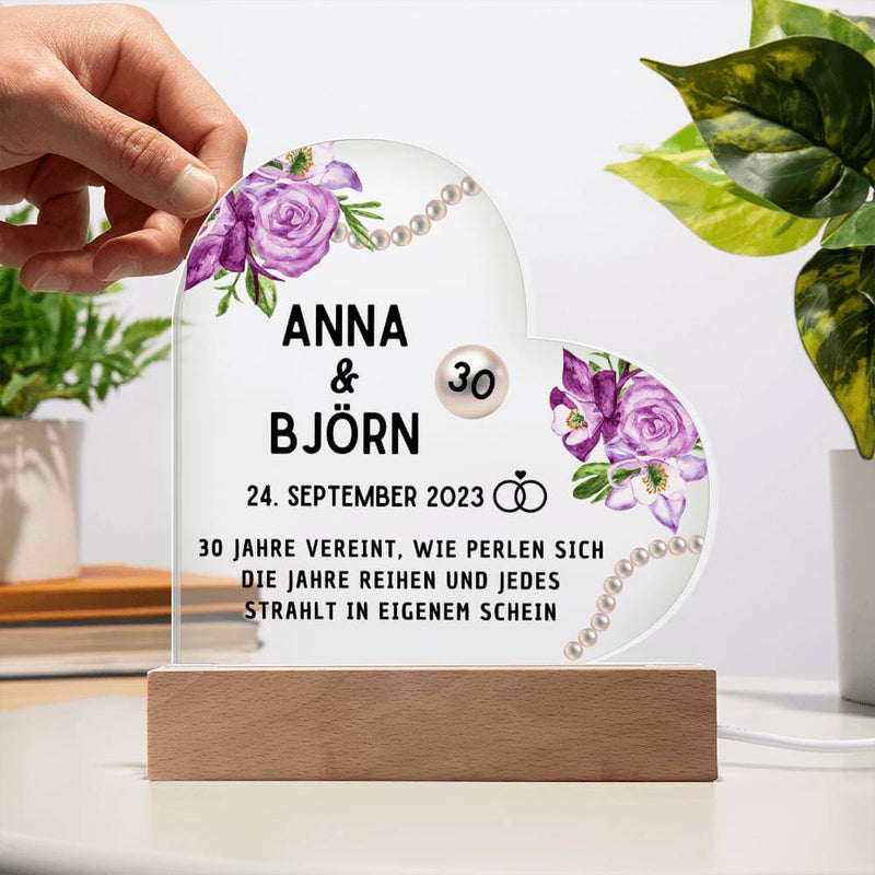 Personalisiertes Geschenk zur Perlenhochzeit💕