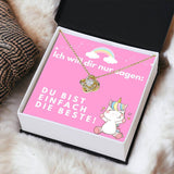 Kette "Du bist einfach die Beste" + Geschenkbox und Karte