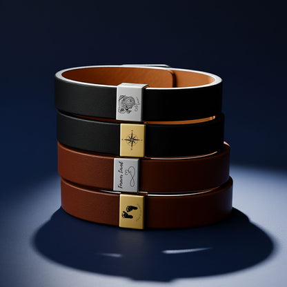 Edles Armband für deinen Sohn mit Gravur & Karte