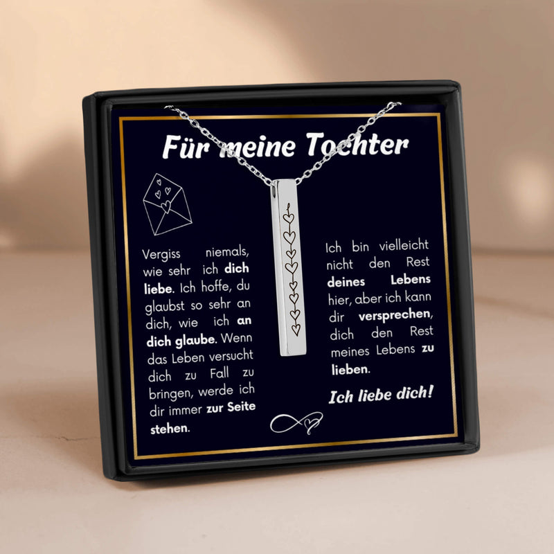 Geschenk für Tochter, Halskette für Tochter, Mutter Tochter Schmuck, Tochter Geschenkidee, personalisierte Halskette, gravierte Kette, Schmuck mit Botschaft, Geschenk mit Gravur, Tochter Geburtstag Geschenk, Mutter Tochter Geschenk,
Weihnachtsgeschenk für Tochter, Hochzeitstagsgeschenk für Tochter, liebevolle Botschaft Schmuck, Schmuck mit Gravur, Geschenk für besondere Anlässe, emotionale Geschenke, Tochter Schmuck Geschenk, edle Halskette Tochter, Geschenk für Tochter von Eltern, Schmuck für besondere Mom