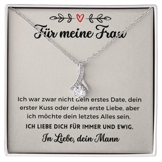 Kette mit liebevoller Karte - Überrasche deine Frau!