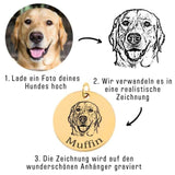 Einzigartige Halskette mit Anhänger und Gravur deines Hundes