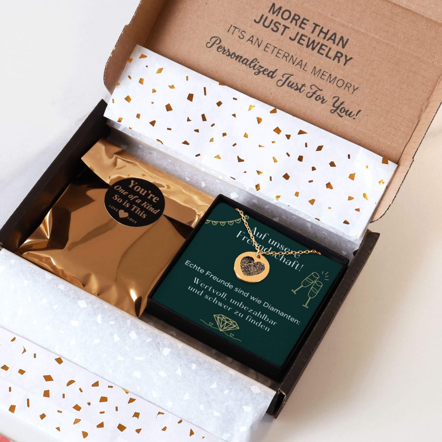 Halskette für beste Freundin mit Geschenkbox