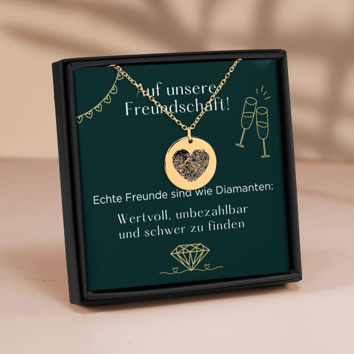 Halskette für beste Freundin mit Geschenkbox