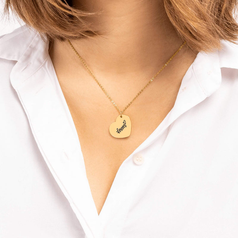 Halskette für Frau, Halskette für Schatz, Geschenk Jahrestag, Geschenkidee für Frau, forever in love, Herzkette mit Karte für  Frau 