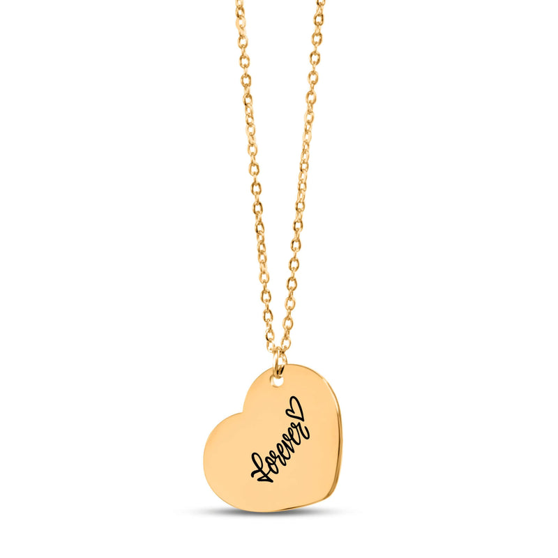 Halskette für Frau, Halskette für Schatz, Geschenk Jahrestag, Geschenkidee für Frau, forever in love, Herzkette mit Karte für  Frau 