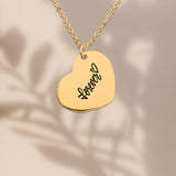 Halskette für Frau, Halskette für Schatz, Geschenk Jahrestag, Geschenkidee für Frau, forever in love, Herzkette mit Karte für  Frau 