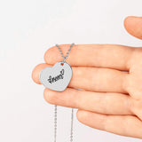 Halskette für Frau, Halskette für Schatz, Geschenk Jahrestag, Geschenkidee für Frau, forever in love, Herzkette mit Karte für  Frau 