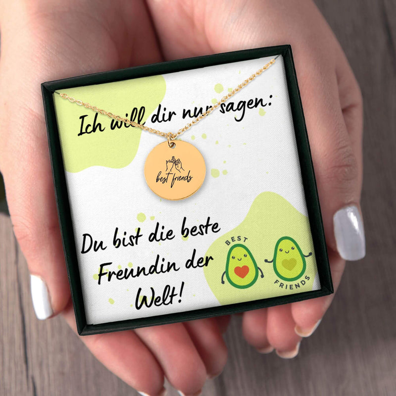 Überrasche deine beste Freundin!

Diese wunderschöne Halskette ist ein Symbol für ewige Freundschaft und das perfekte Geschenk für diese besondere Person in deinem Leben.