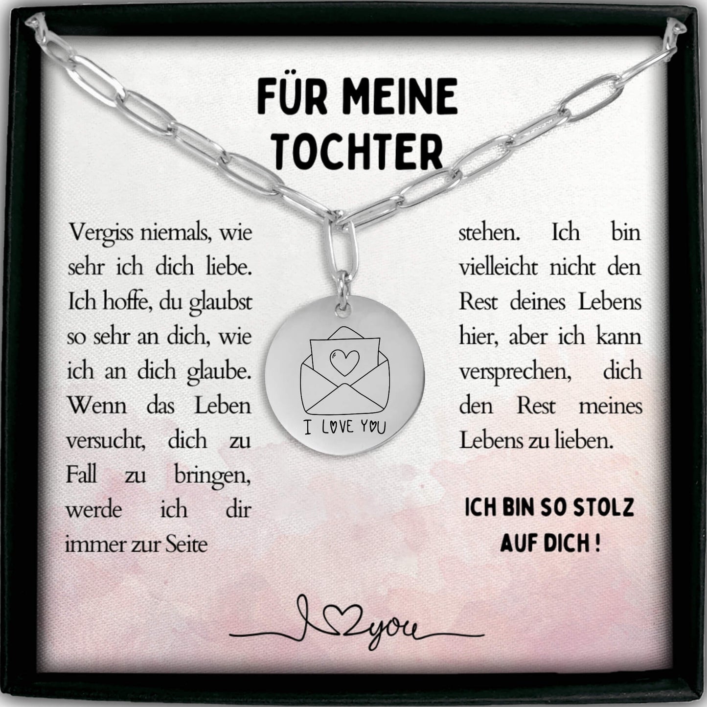 Tochter Geschenk von Mama, geschenk tochter von mama, kette tochter, an meine tochter, Geschenk zum Abitur, Geschenk zum Abschluss, Geschenk zum 20 Geburtstag, Geburtstagsgeschenk, geschenk von papa für tochter, Karte für Tochter, Halskette Tochter