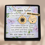 Gravierte Halskette mit Blume inkl. Karte und Geschenkbox