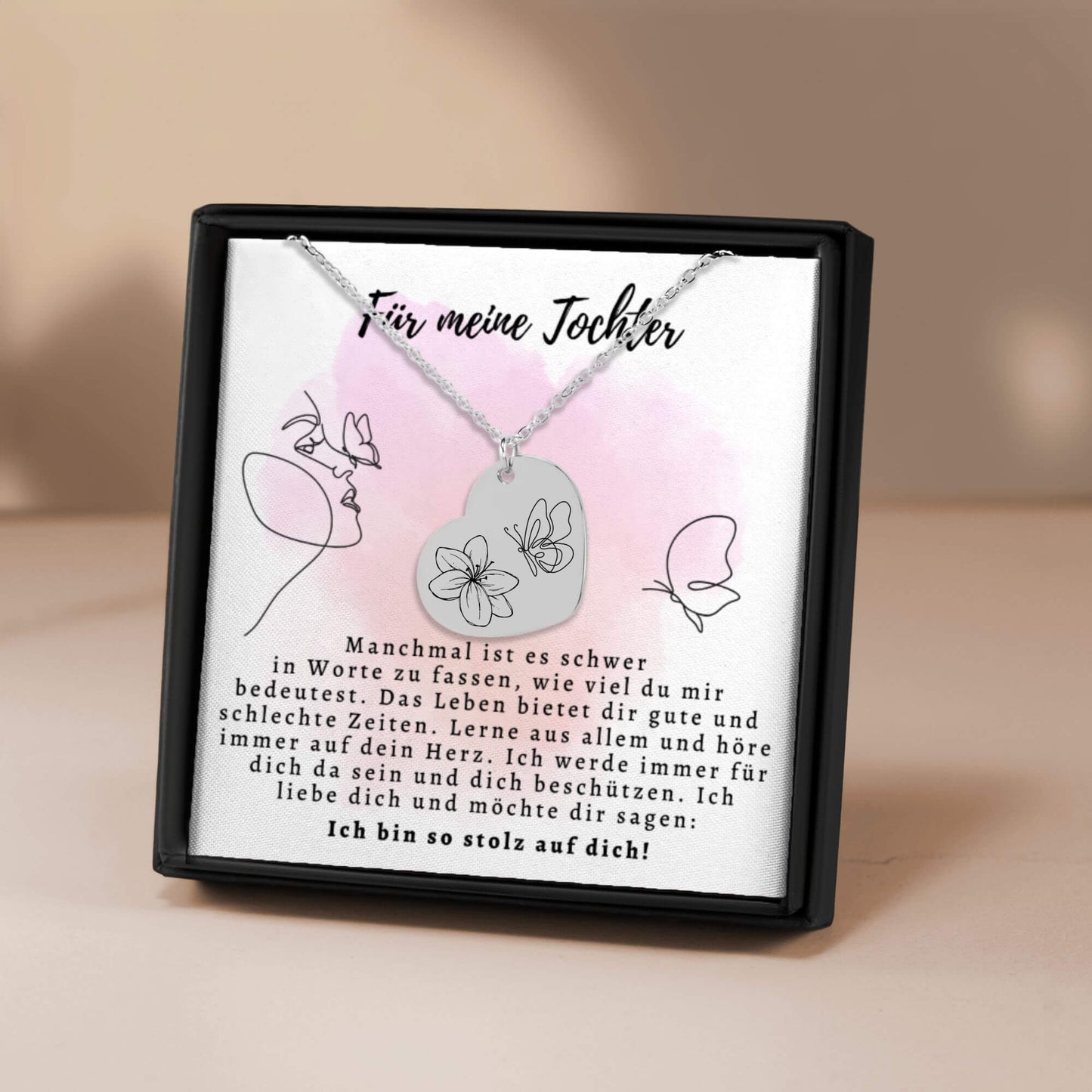 Tochter Geschenk von Mama, geschenk tochter von mama, kette tochter, an meine tochter, Geschenk zum Abitur, Geschenk zum Abschluss, Geschenk zum 20 Geburtstag, Geburtstagsgeschenk, geschenk von papa für tochter, Karte für Tochter, Halskette Tochter


