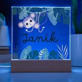 Personalisierte Lampe mit Name "Dschungel-Design"