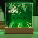 Personalisierte Lampe mit Name "Dschungel-Design"