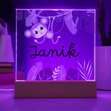 Personalisierte Lampe mit Name "Dschungel-Design"