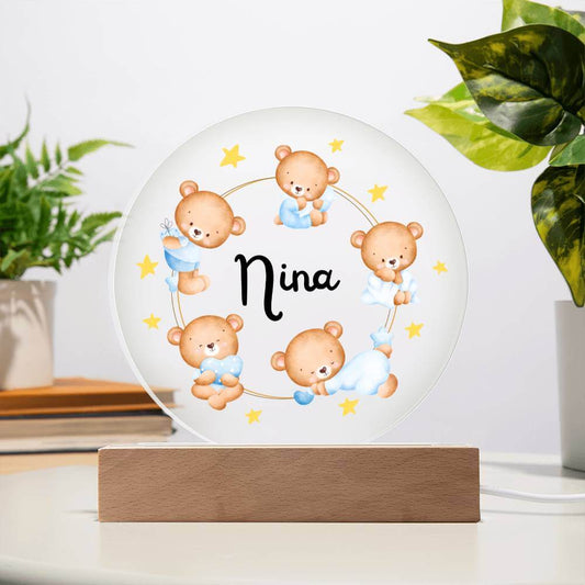 Beruhigendes Nachtlicht für Kinder mit Name personalisiert