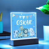 Personalisierte Lampe mit Name "Zoo-Design"