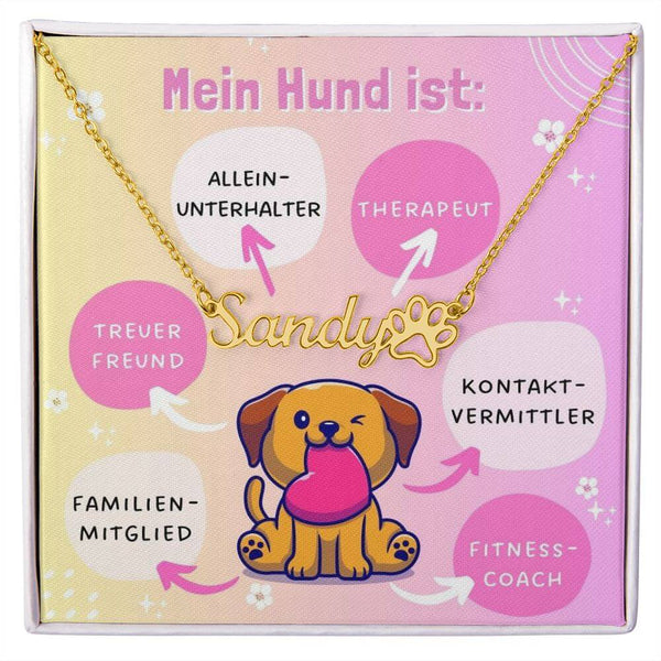 Einzigartige Geschenkidee für Tierfreunde - Kette mit Name deines Liebling!🥰