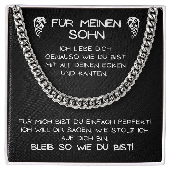 Kette für deinen Sohn mit Karte und Geschenkbox